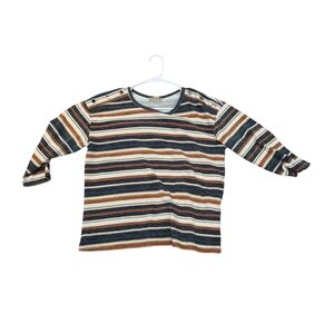 Fall colored inspired striped top